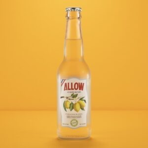 Allow citron fleur de sureau packshot sur fond orange